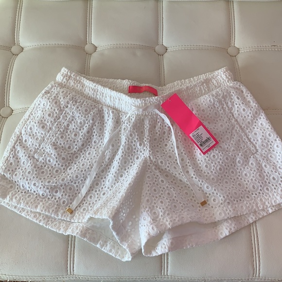Lilly Pulitzer Baybreeze Short Bubble Eyelet White Small S New NWT - Picture 4 of 5